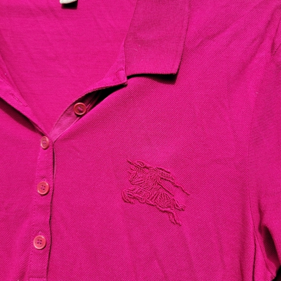 Burberry Brit Fuchsia Large Logo Polo - Picture 2 of 5